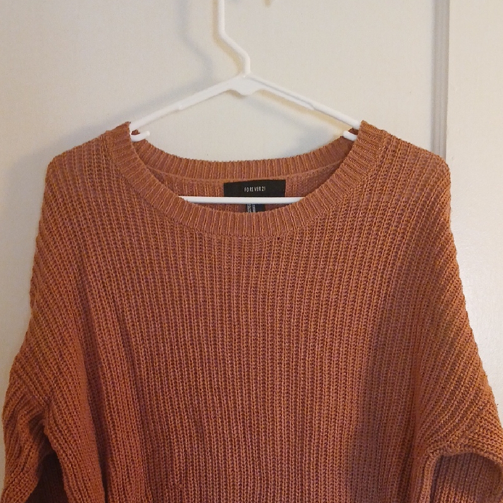 Forever 21 Magenta Sweater with Lace Detail - Picture 4 of 7